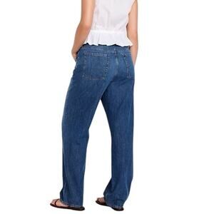 Old Navy High Rise Slouchy Straight Leg Button Fly Jeans Size 8
